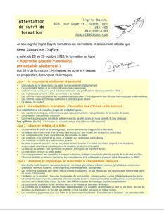 Formation  approche parentalité et allaitement