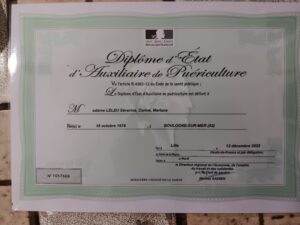 Diplômes d'Etat d'auxiliaire de puériculture